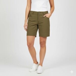 REI‎ Co Op Craglands Ripstop Olive Green Hiking Cargo Shorts Quick Dry Size 14